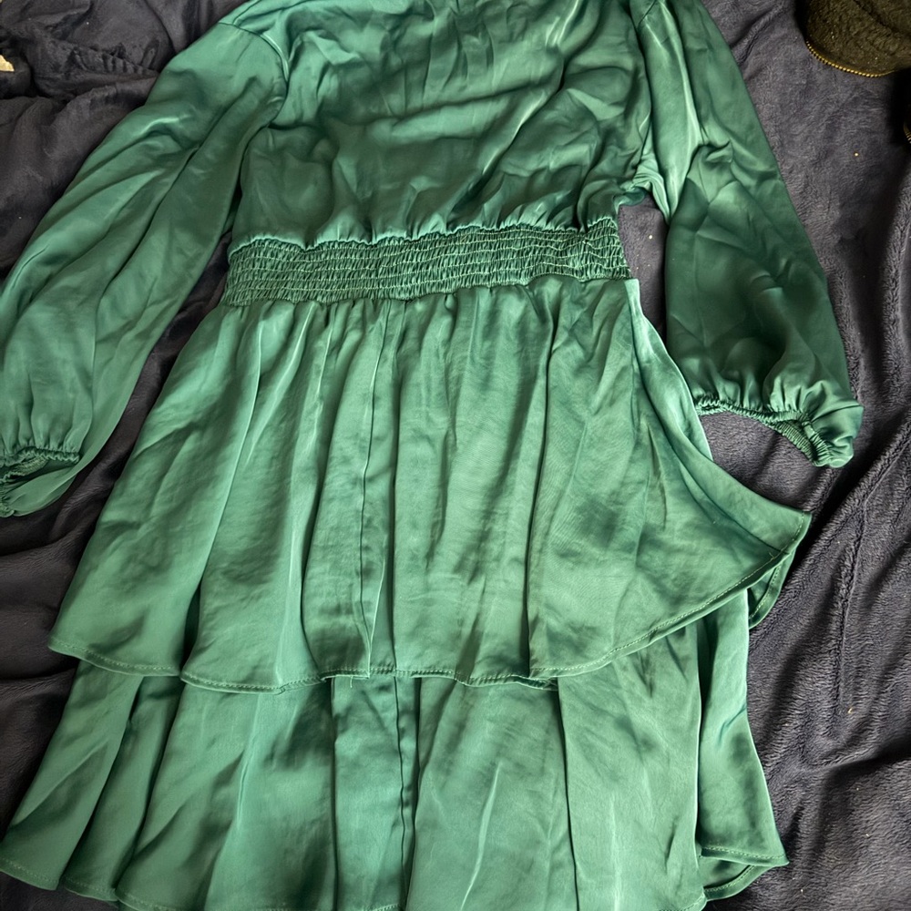 Zara Green satin Dress, small